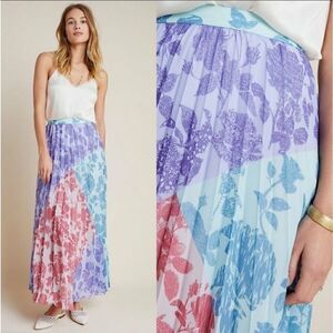 Pankaj & Nidhi Violetta Pleated Maxi Skirt